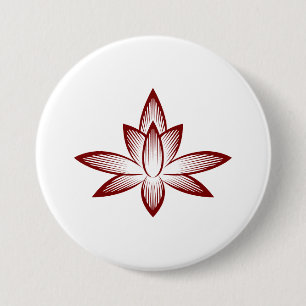 Elegant Flower Silhouette Buttonnen Ronde Button 7,6 Cm