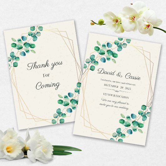Elegant Flower Wedding Invitation