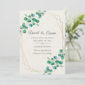 Elegant Flower Wedding Invitation Kaart (Staand voorkant)