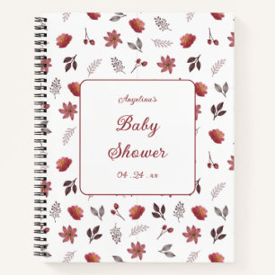 Elegant Flowers Baby shower Geschenklijst Notitieb Notitieboek
