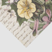 Elegant  Flowers Cherub Script-weefselpapier Tissuepapier (Detail)