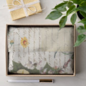 Elegant  Flowers Cherub Script-weefselpapier Tissuepapier (Geschenk)