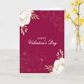 Elegant Flowers & Doodles Valentine's Card Kaart (Gele Bloem)