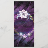 Elegant Flowers en Feathers Menu (Achterkant)