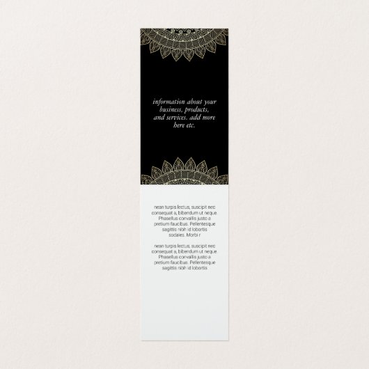 Elegant Flowers en Pattern Visitekaartjes (Binnenkant ongevouwen)