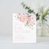 Elegant Flowers Garden Budget Baby shower Invite (Staand voorkant)