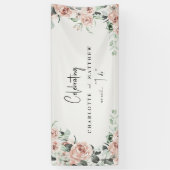 Elegant Flowers in Spring Blush Wedding Spandoek (Verticaal)