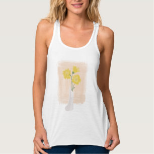 Elegant Flowers in Vase Tanktop