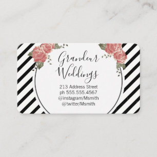 Elegant Flowers/Vintage Visitekaartje