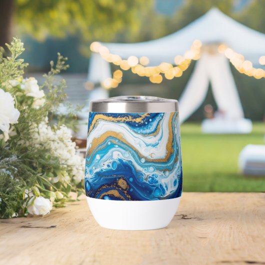 Elégant Fluid Art Décoratif Café Mugs Abstrait (Mariage (pivoté))