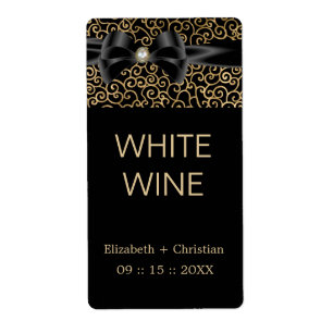 Elegant fluistert wijn label