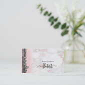 Elegant fluitontwerp visitekaartje (Staand voorkant)