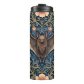Elegant Flying Bat William Morris geïnspireerd Blo Thermosbeker (Voorkant)