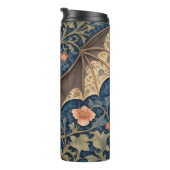 Elegant Flying Bat William Morris geïnspireerd Blo Thermosbeker (Geroteerd rechts)