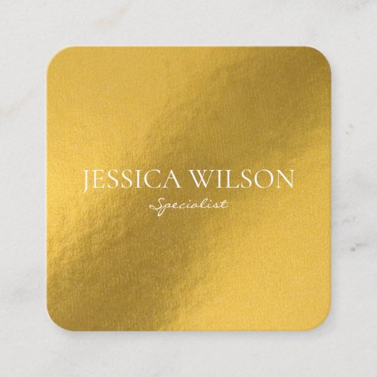 Elegant foil gold modern visitekaartje (Voorkant)