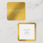Elegant foil gold modern visitekaartje (Voorkant / Achterkant)
