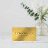 Elegant foil goud modern visitekaartje (Staand voorkant)
