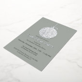 Elégant Foil Ornament Fête de Noël Invitation (Rotation)