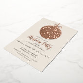 Elégant Foil Ornament Fête de Noël Invitation (Rotation)