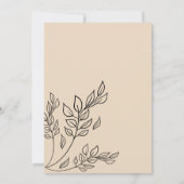 Elegant Foilage Hand Drawn Fancy Script Wedding Kaart (Achterkant)