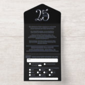 Elegant Foiled Tear-Off 25 Years in Business  All In One Uitnodiging (Binnenkant)