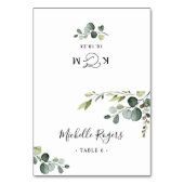 Elegant Folded Greenery Wedding Place Kaarten (Voorkant)