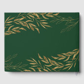 Elegant Foliage Green en Gold Quinceanera Gastenboek (Achterkant)