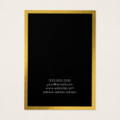 Elegant folie goud moderne oorenkaart visitekaartje (Achterkant)