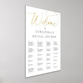 Elegant Folie Script Alfabetical Seating Chart Folie Afdrukken (Laagn)