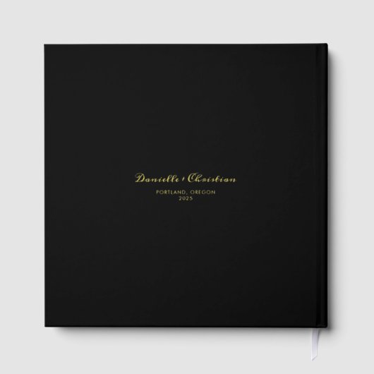 Elegant Folie Script Welkom op onze Forever Weddin Gastenboek (Achterkant)