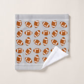 Elégant football américain sur Grey (Gant de toilette)