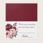 Elégant Foral Aquarelle Peonies Mariage Bourgogne (Outside Unfolded)