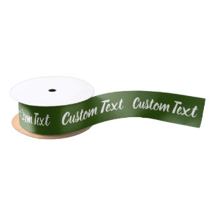 Elegant Forest Green White Script Text Sjabloon Lint
