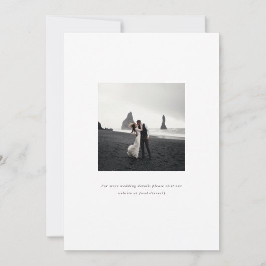 Elegant Forest Monogram Wedding Invites Kaart (Achterkant)