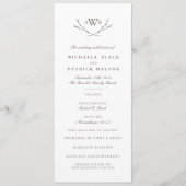 Elegant Forest Wedding Programma (Voorkant)