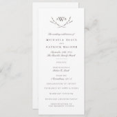 Elegant Forest Wedding Programma (Voorkant / Achterkant)