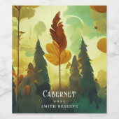 Élégant Forêt Nature Cuisine Étiquette (Étiquettes simples)