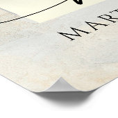 Elegant Forever Hearts Photo Script Gold Funeral Poster (Hoek)