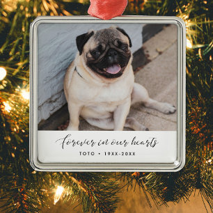 Elegant Forever in ons hart Pet Memorial Metalen Ornament