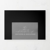 Élégant Formal Black Blanc Simple Mariage Tri-Fold (Page de couverture)