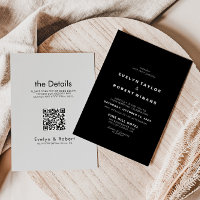 Elegant Formal Black Front and Back Wedding