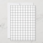 Elegant Formal Black White Uitnodiging (Achterkant)