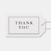 Elegant Formal Black White Weddenschap Hartelijk d Cadeaulabel (Voorkant (Horizontaal))