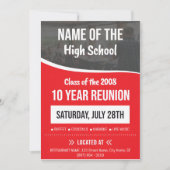 Élégant Formal High School Reunion Invitation (Devant)
