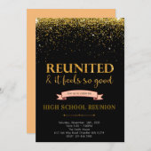 Élégant Formal High School Reunion Invitation (Devant / Derrière)