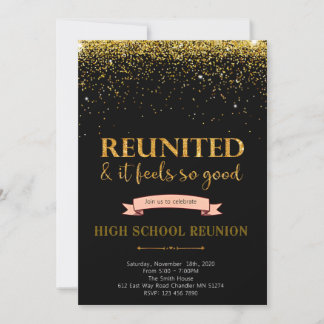 Élégant Formal High School Reunion Invitation