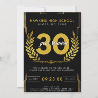 Élégant Formal High School Reunion Invitation