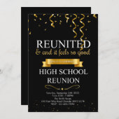 Élégant Formal High School Reunion Invitation (Devant / Derrière)