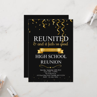 Élégant Formal High School Reunion Invitation