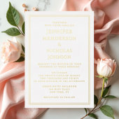 Élégant Formal Mariage Gold Foil Invitation